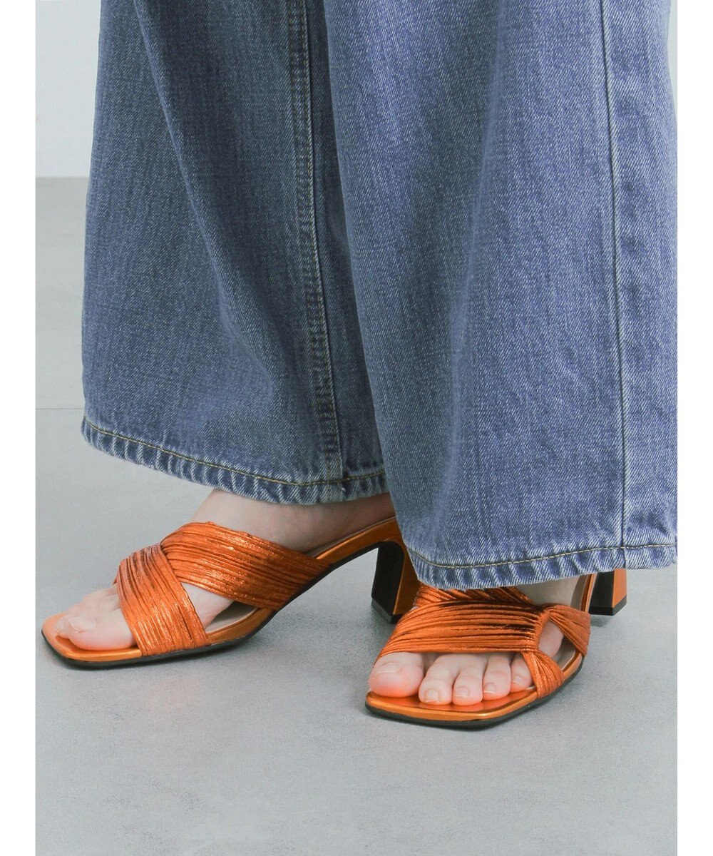 Te chichi メタリックシャーリングサンダル《2026 SUMMER LOOK item》 