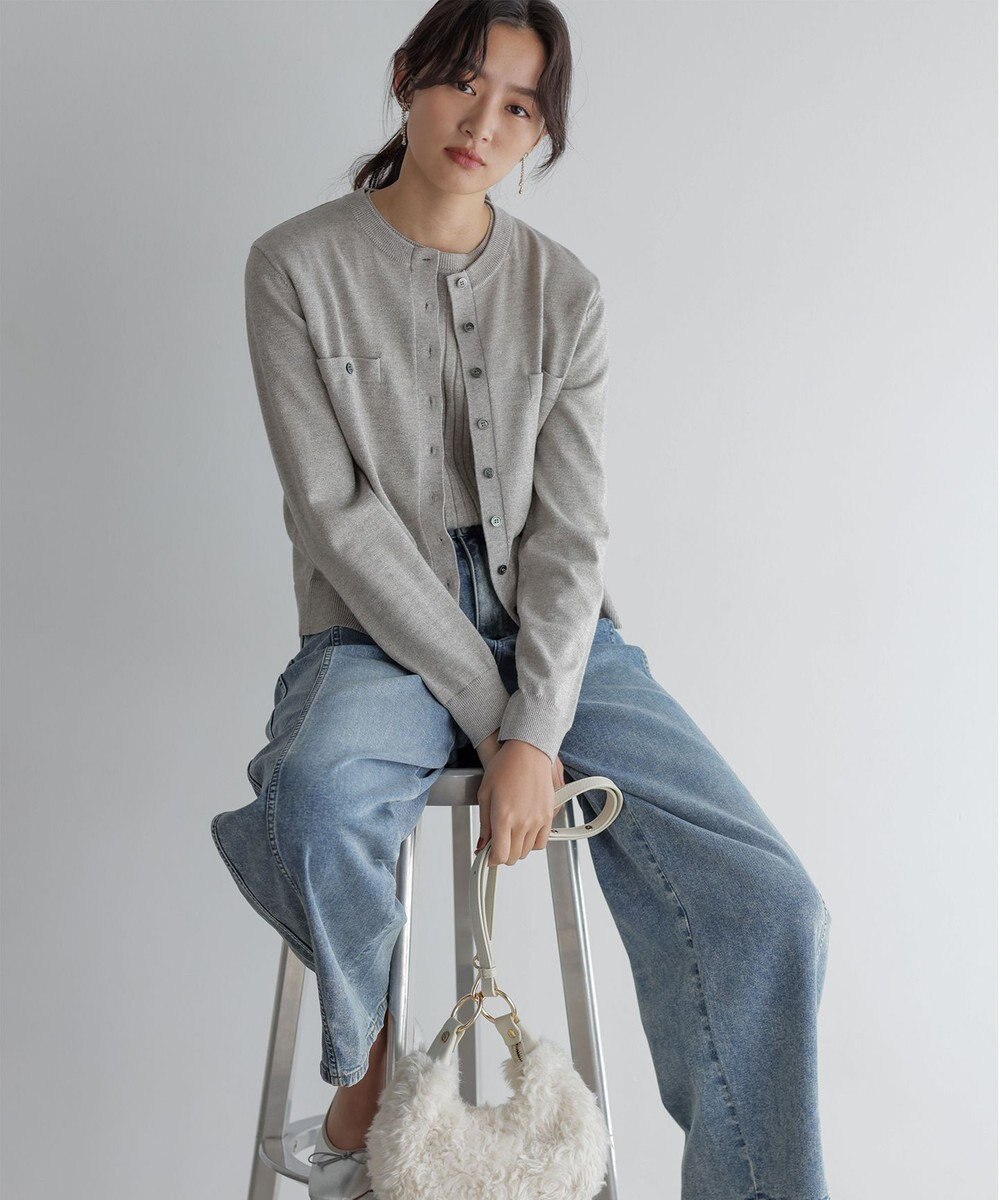 組曲 L 【加藤ローサさん着用】ライトデニムカーブパンツ 