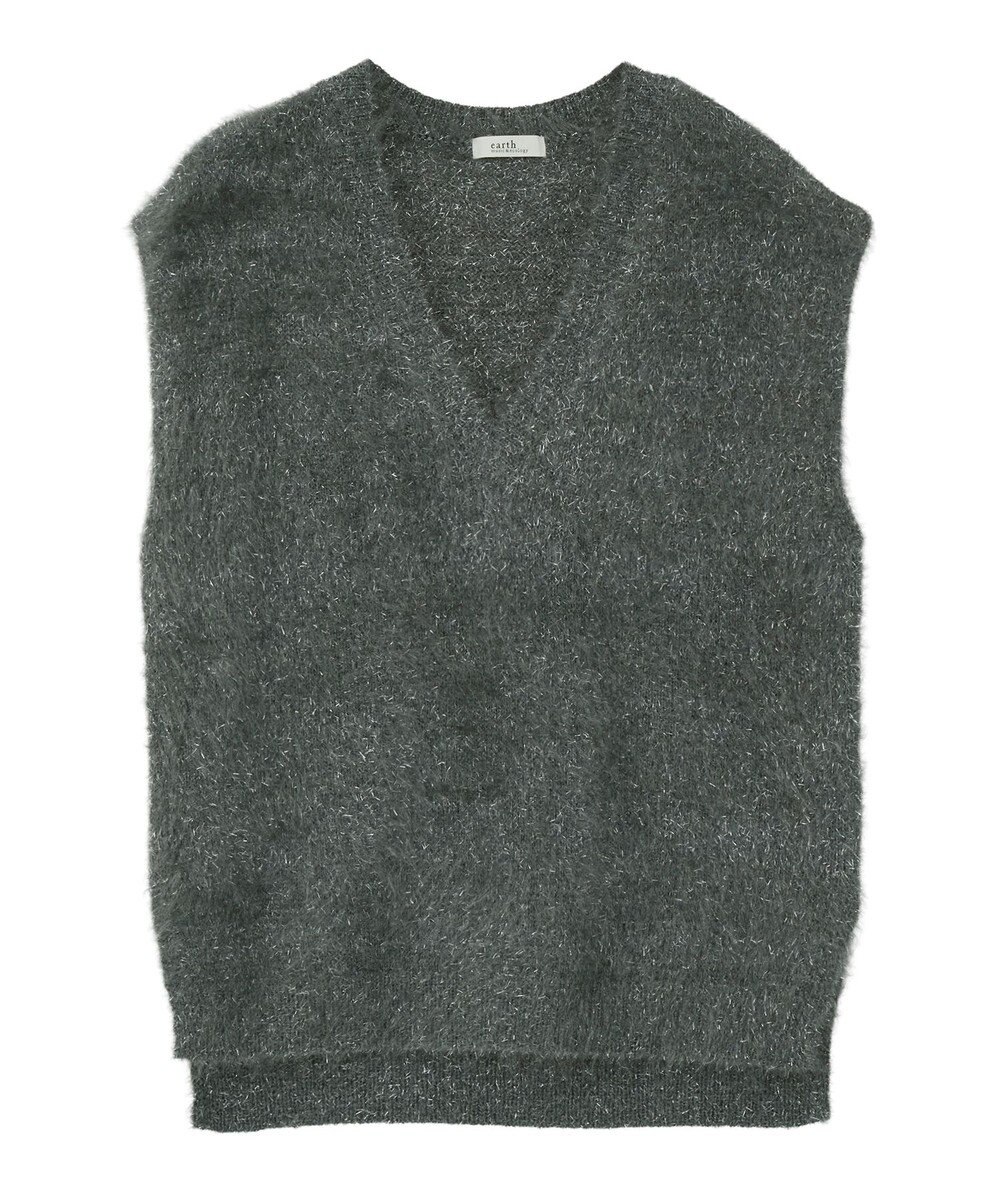 earth music&ecology 【予約】キャットライクヤーンニットベスト 