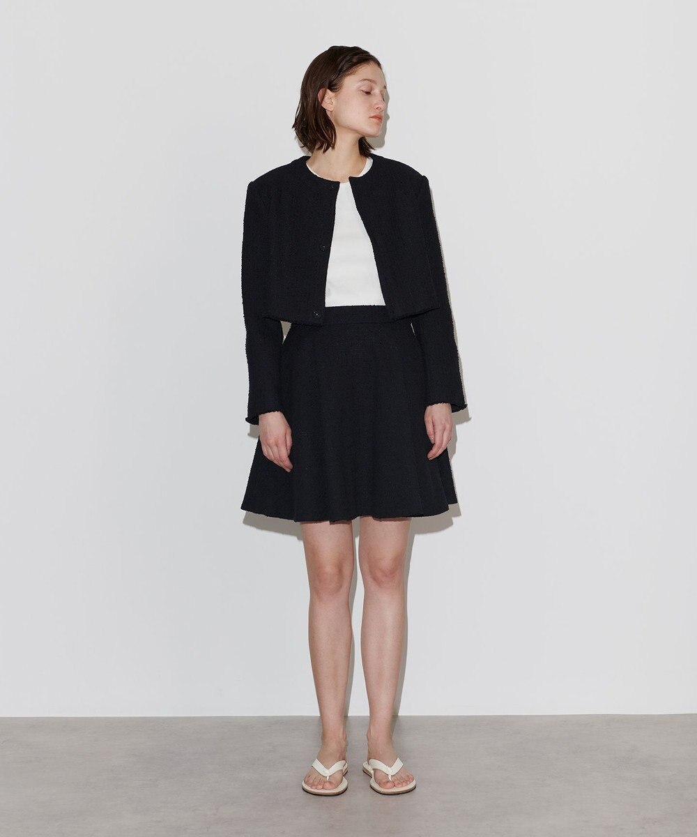 NAVE 【Nave】ストライプツィード  フレアースカート 