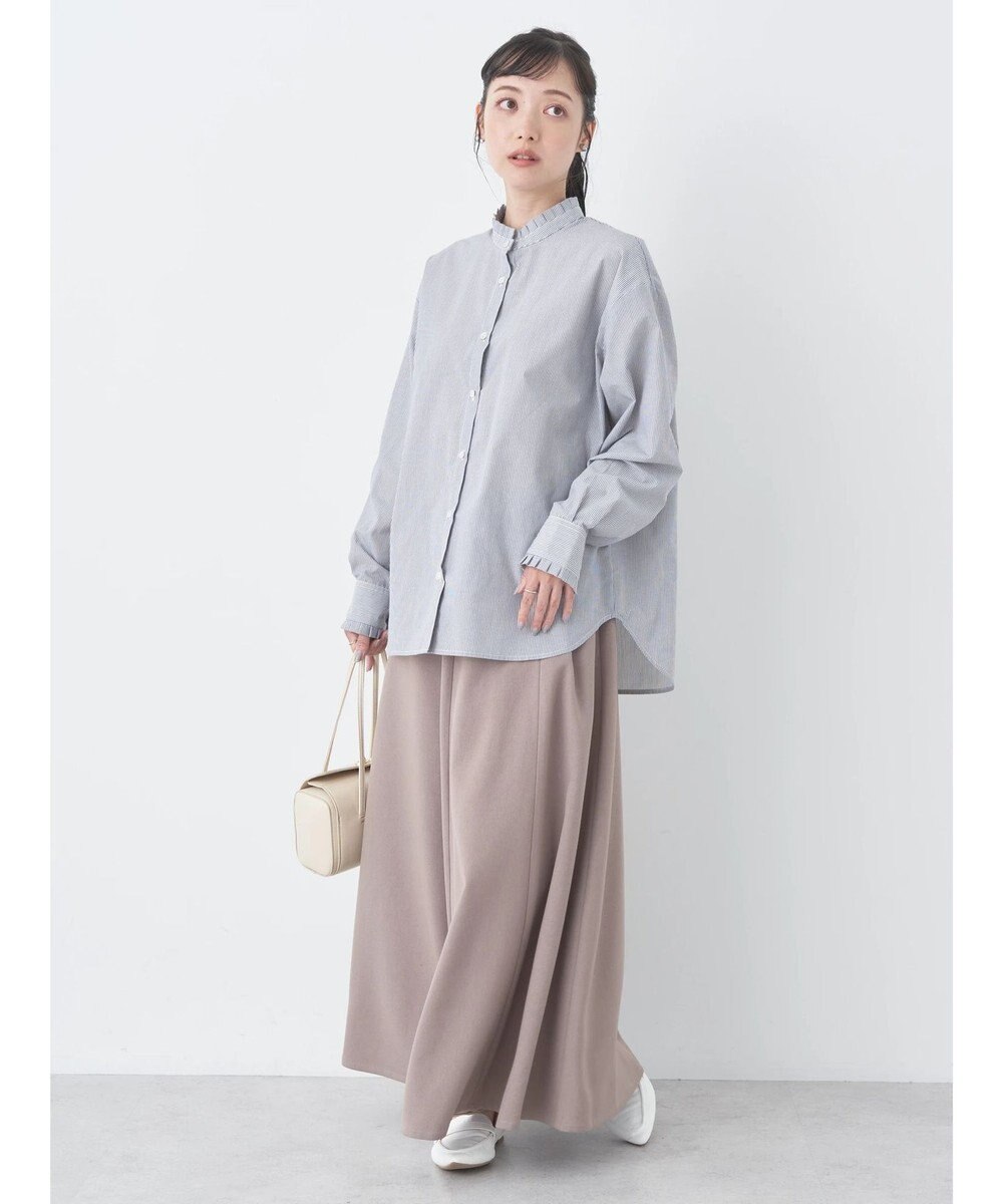 earth music&ecology スタンドフリルシャツ 