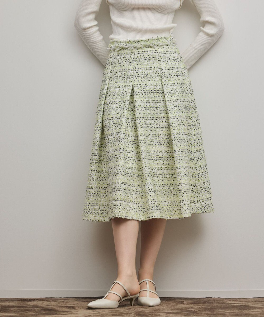GRACE CONTINENTAL ミックスツイードスカート 