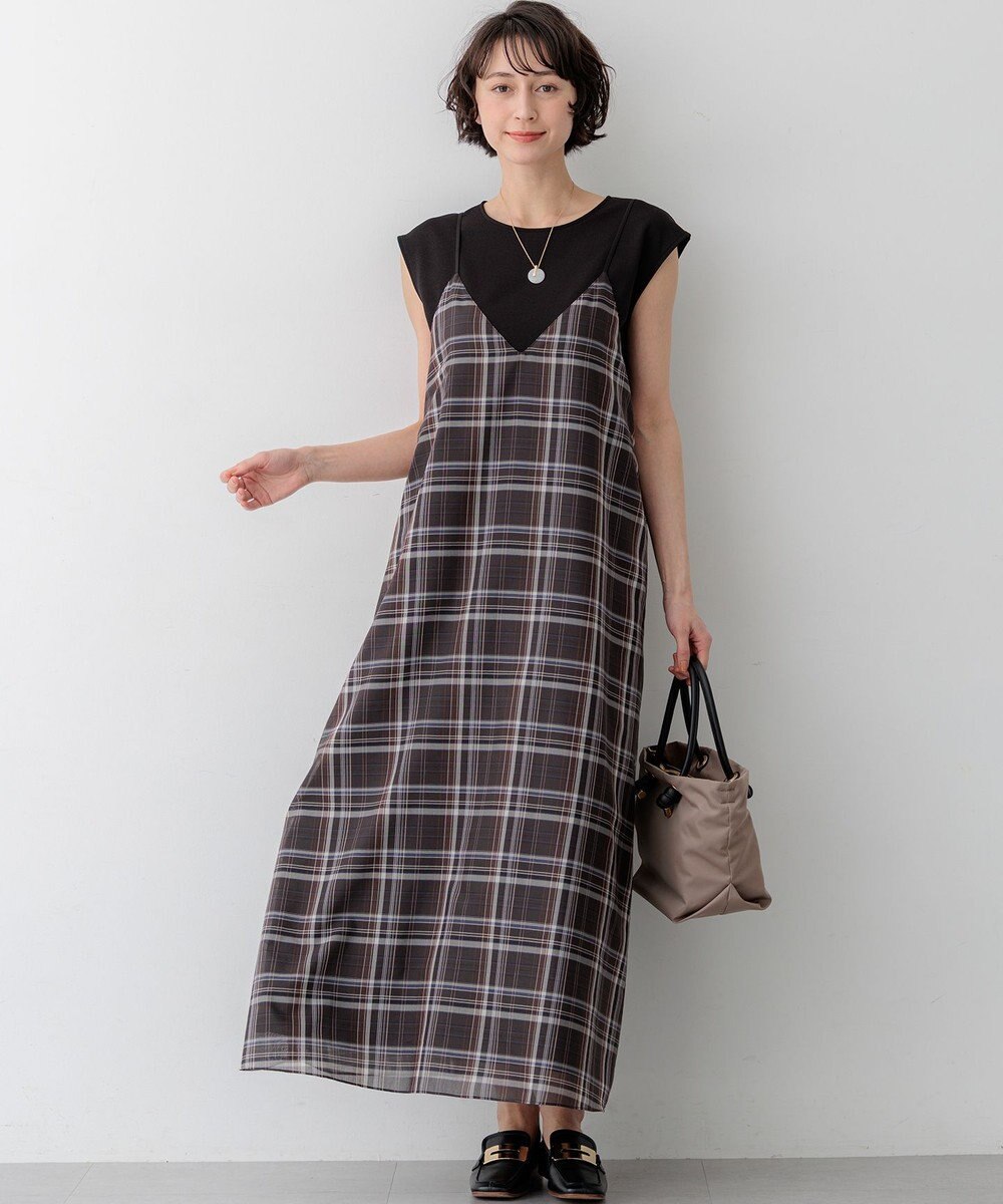 23区 【先行予約】ハイツイストシアーチェック キャミソールワンピース 