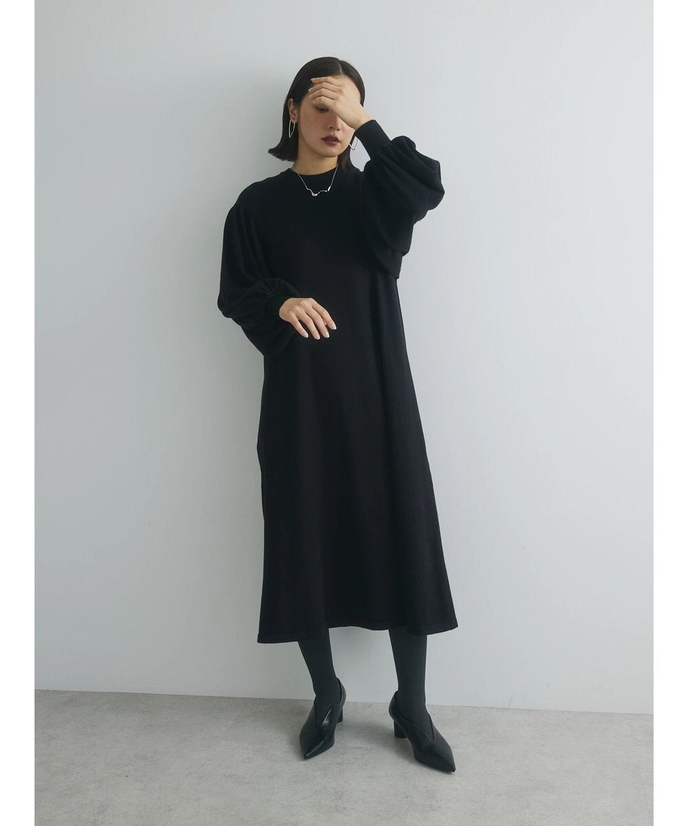 Green Parks armonia. 袖ボリュームニットワンピース 