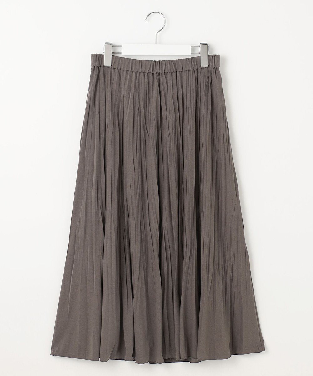 J.PRESS LADIES 【洗える】パウダリージャージー ランダムプリーツ スカート 