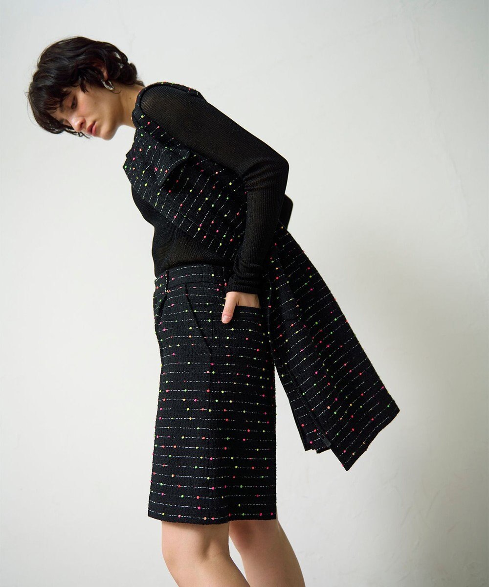 GRACE CONTINENTAL ネオンドットジャガードワンピース 