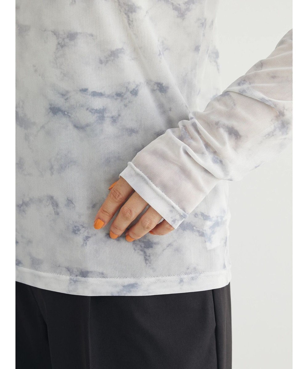 Green Parks クルーネックアソート柄シアープルオーバー 