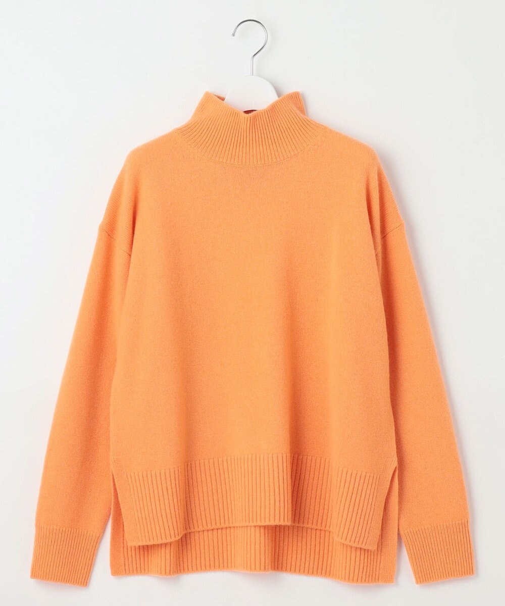 自由区 L 【洗える】ウールカシミヤブレンドハイネック ニット 