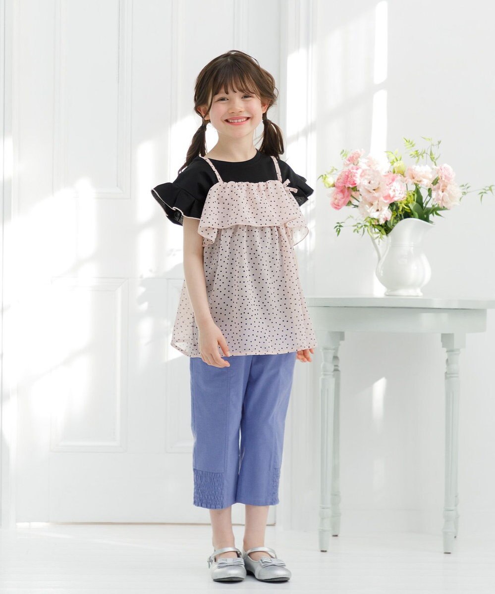 組曲 KIDS 【150-160㎝】ドットキャミ＋TシャツSET 