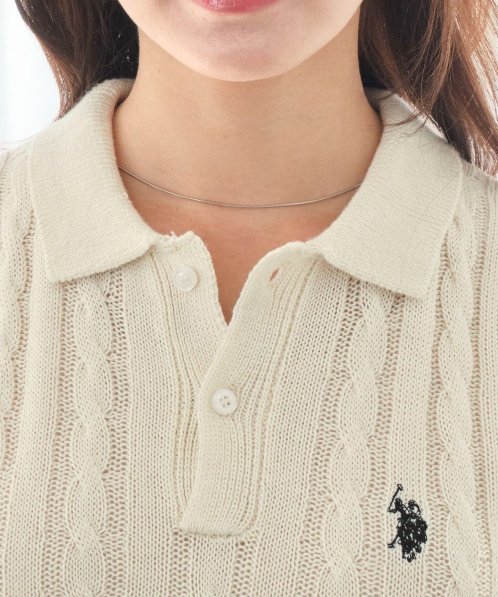 WEGO 別注USPOLO　ケーブルニットポロ 