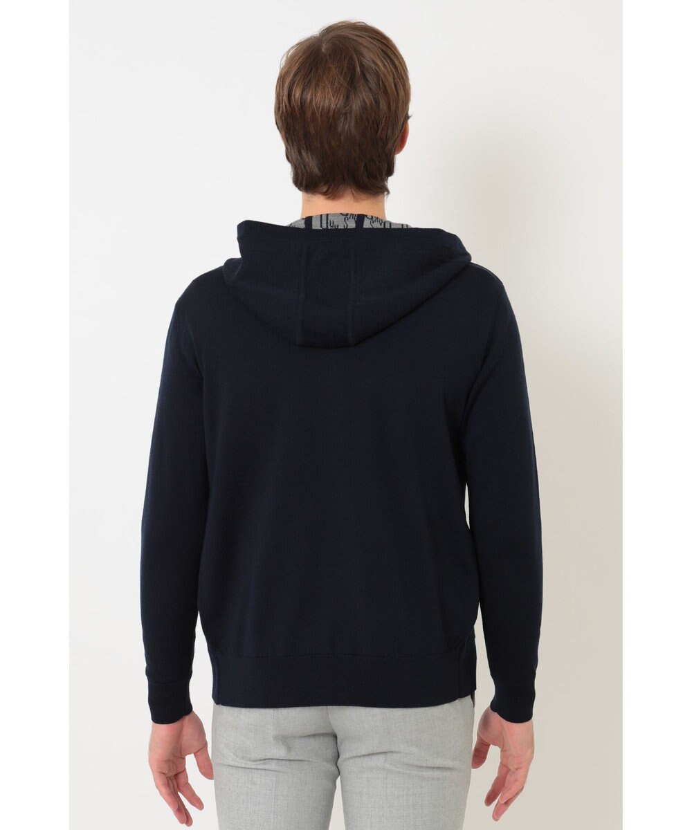 DAKS フード付きメリノウールカーディガン 