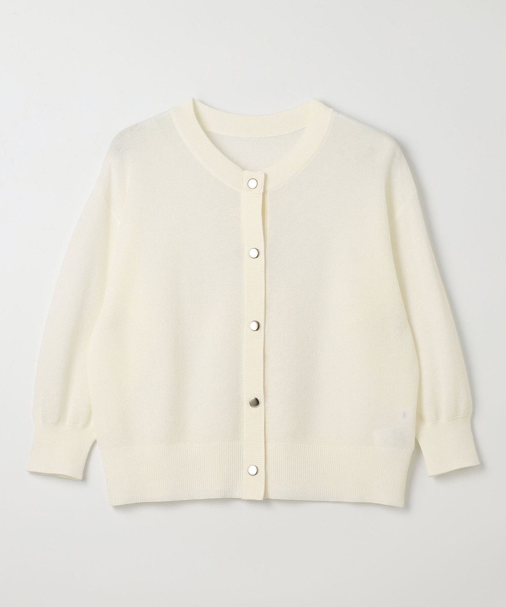 ANY シアーニットショートカーディガン 