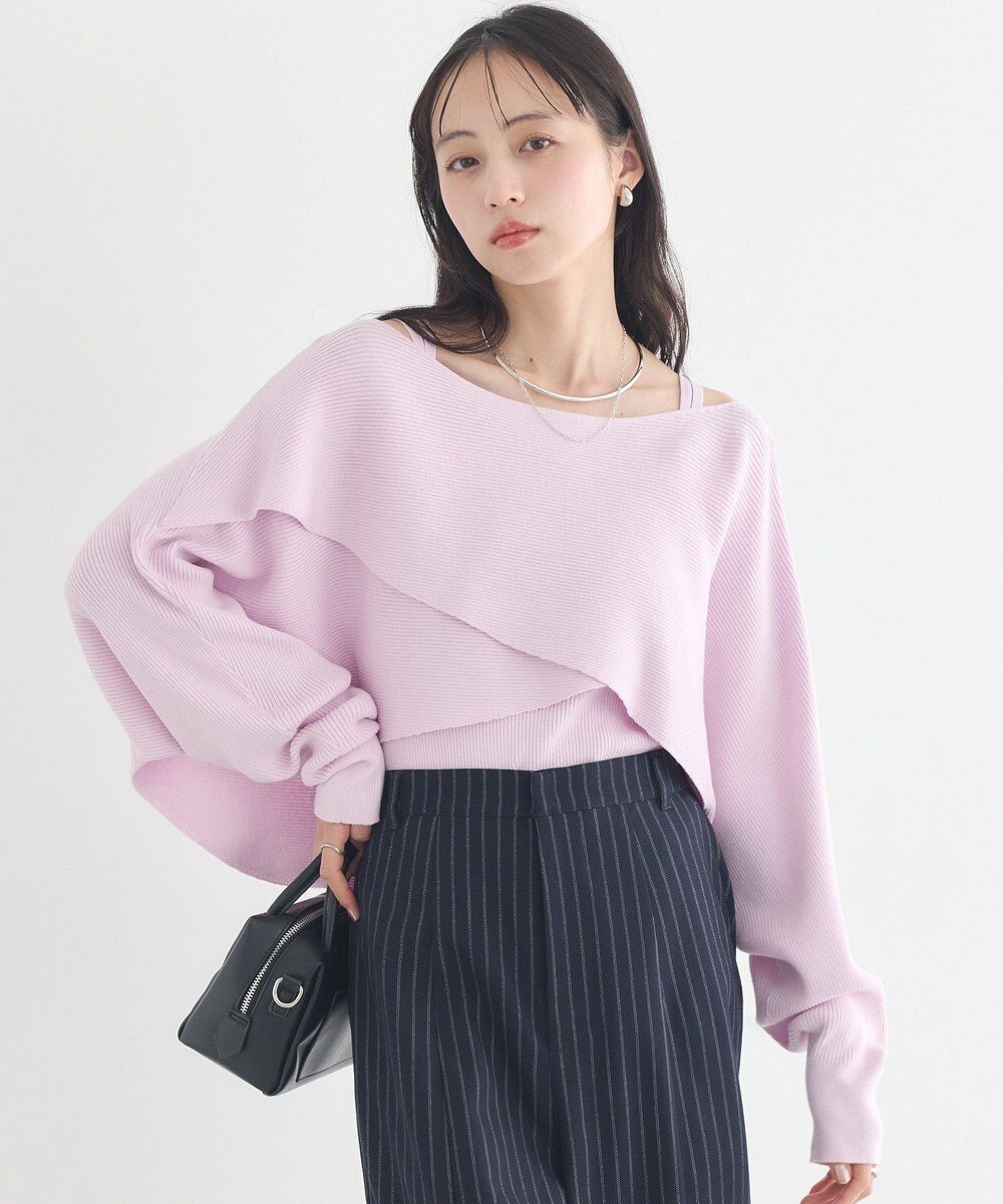 earth music&ecology 【2WAY】SET2点クロスニット＋キャミソール 