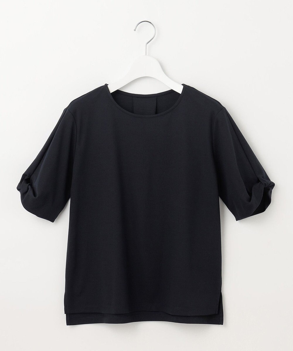 J.PRESS LADIES 【接触冷感・UVケア】コンパクトコットンスムース ツイストスリーブ カットソー 