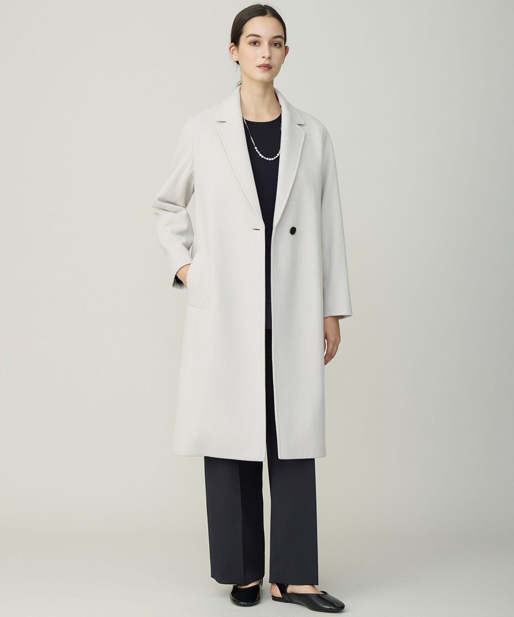 ICB L ウールカシミヤメルトン チェスターコート 