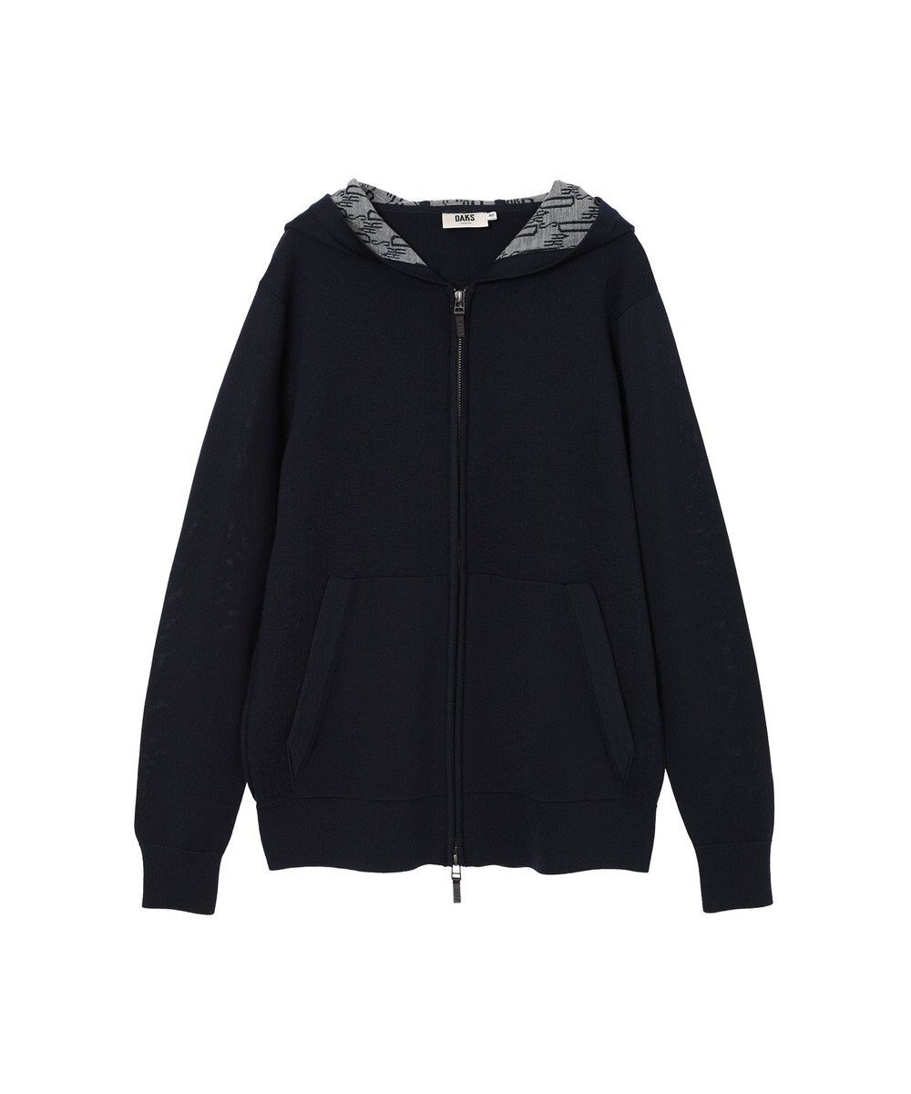 DAKS フード付きメリノウールカーディガン 