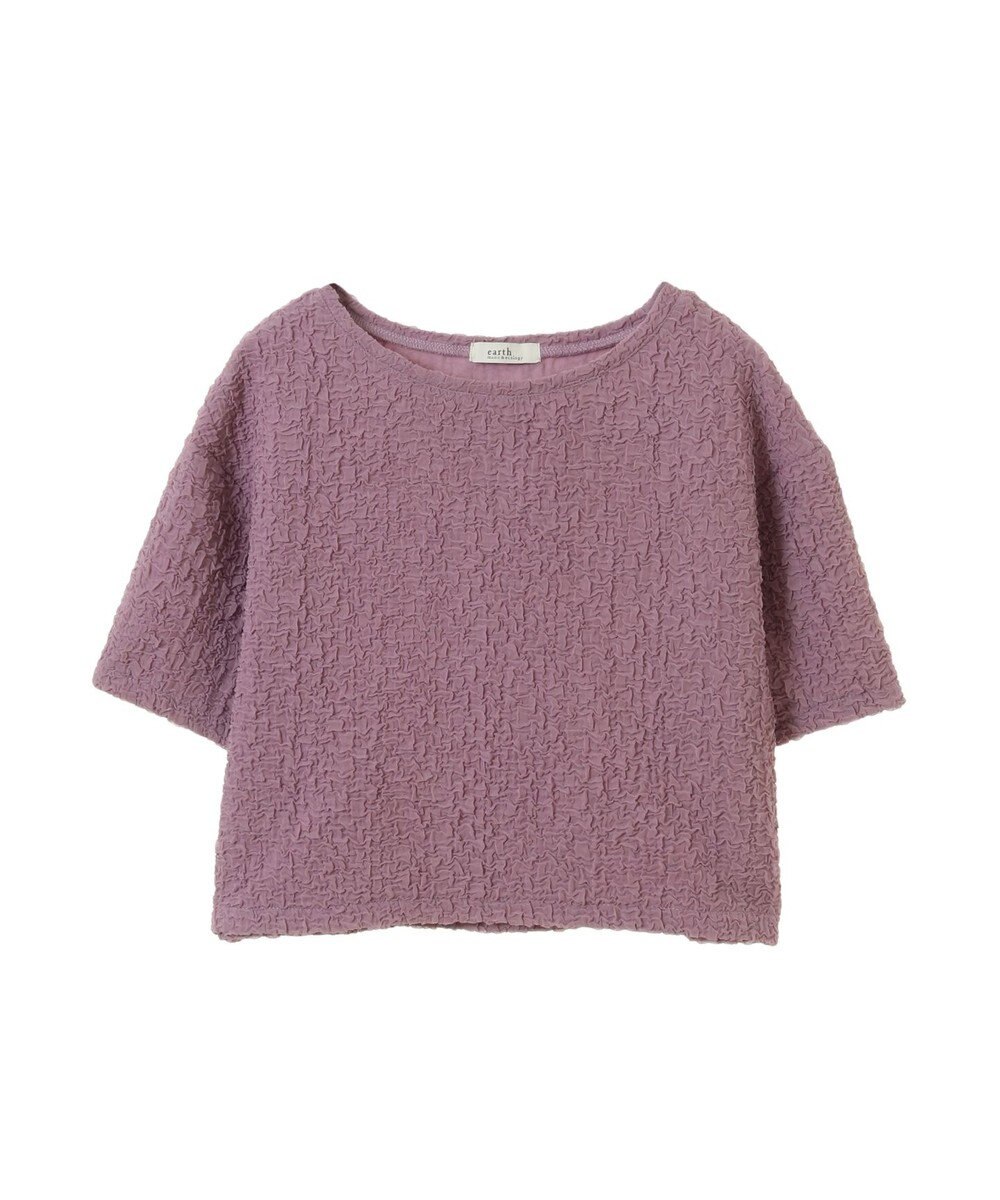 earth music&ecology ホイップ風ジャガードプルオーバー 