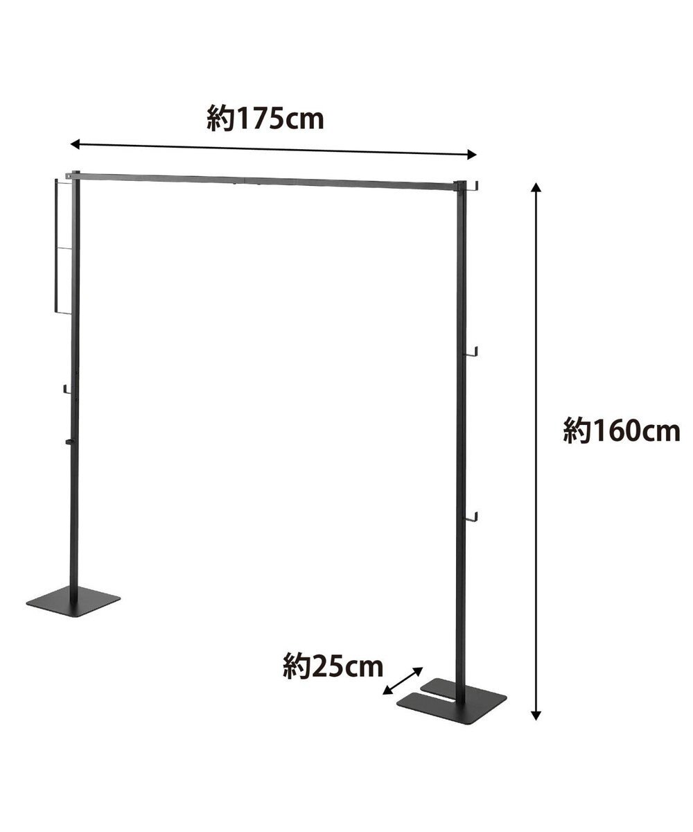 tower 折り畳み室内物干し タワー ブラック 