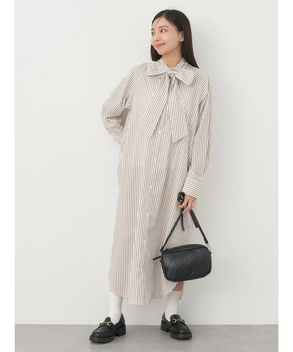 earth music&ecology ボウタイシャツワンピース 