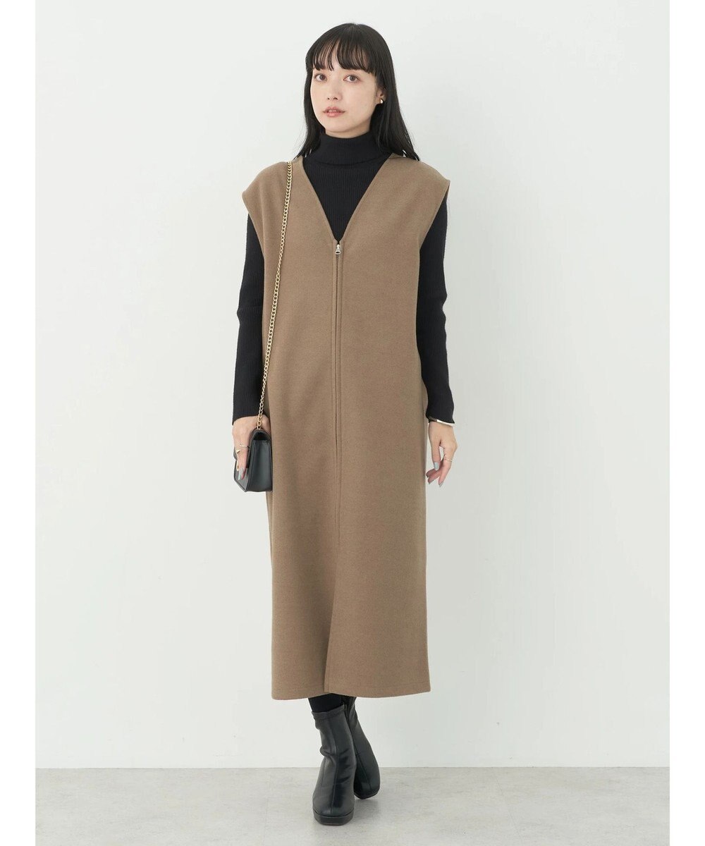 earth music&ecology 圧縮ニットＺＩＰジャンスカ 