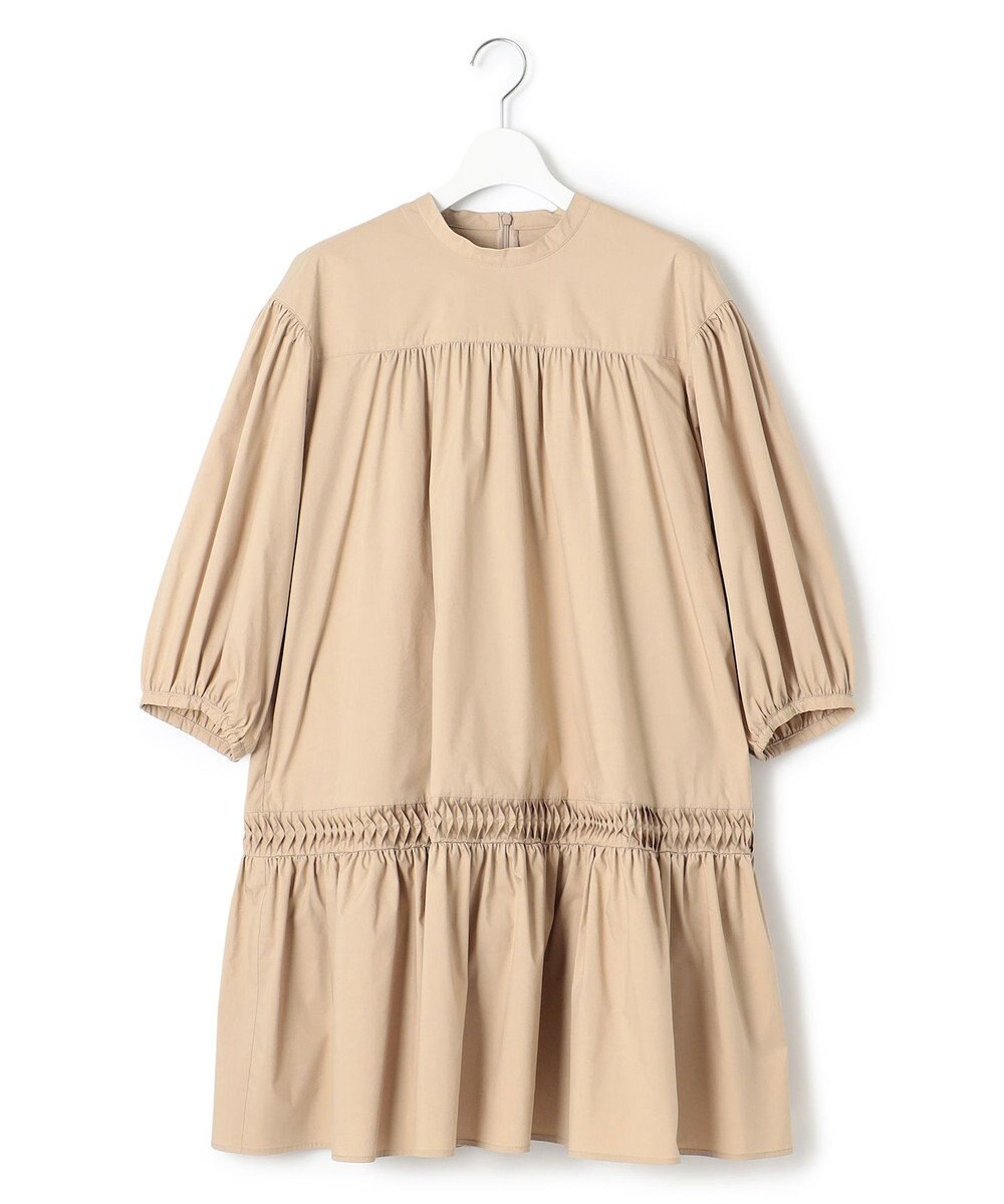 23区 L 【洗える】コンパクトライトクロス ピンタック チュニックワンピース 