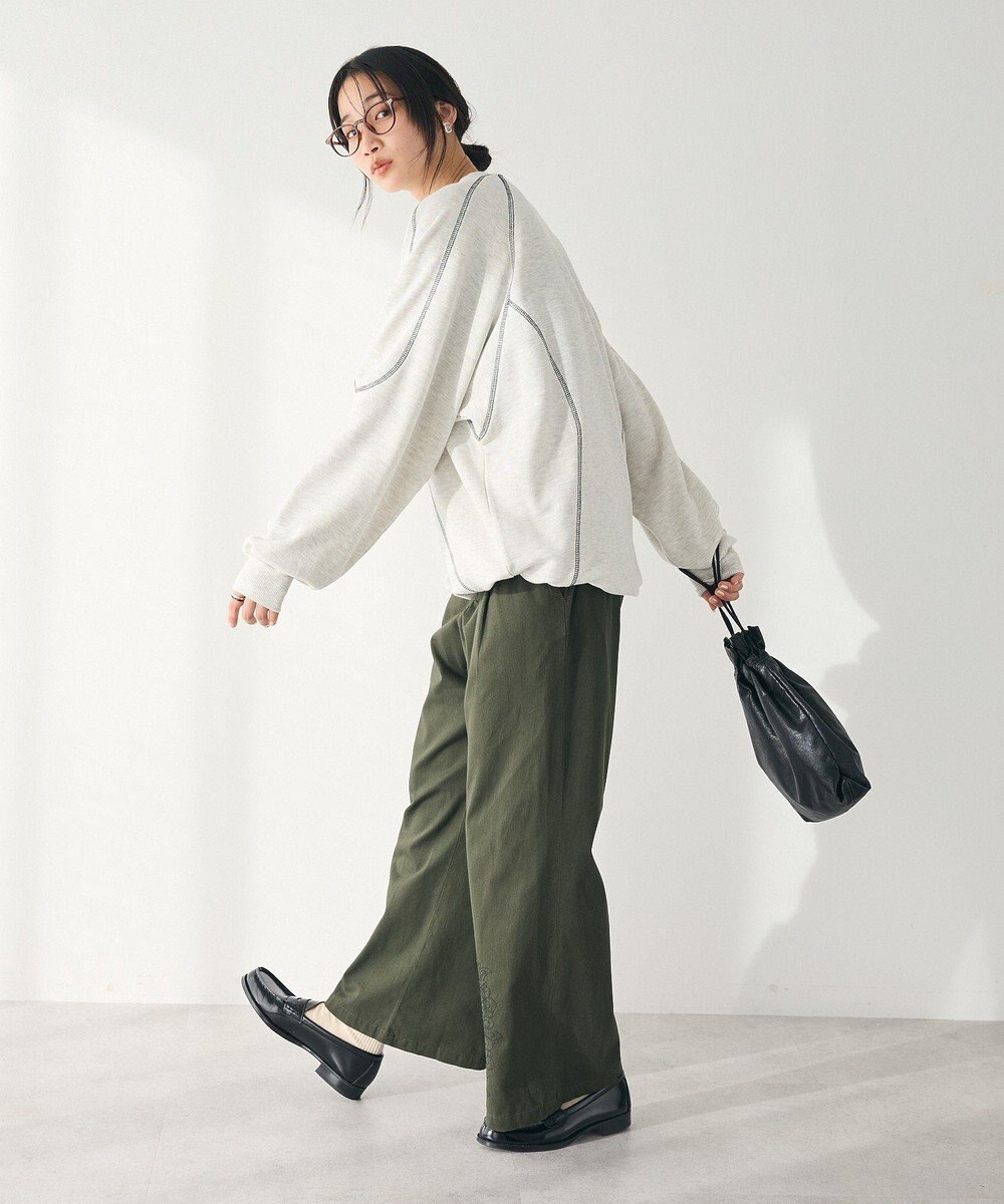 CRAFT STANDARD BOUTIQUE 刺繍入ツイルパンツ 