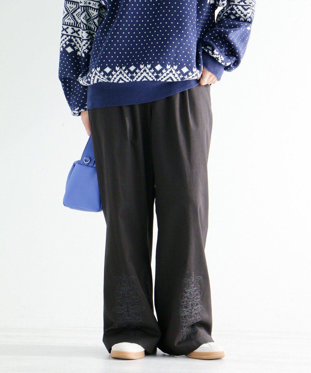 CRAFT STANDARD BOUTIQUE 刺繍入ツイルパンツ 