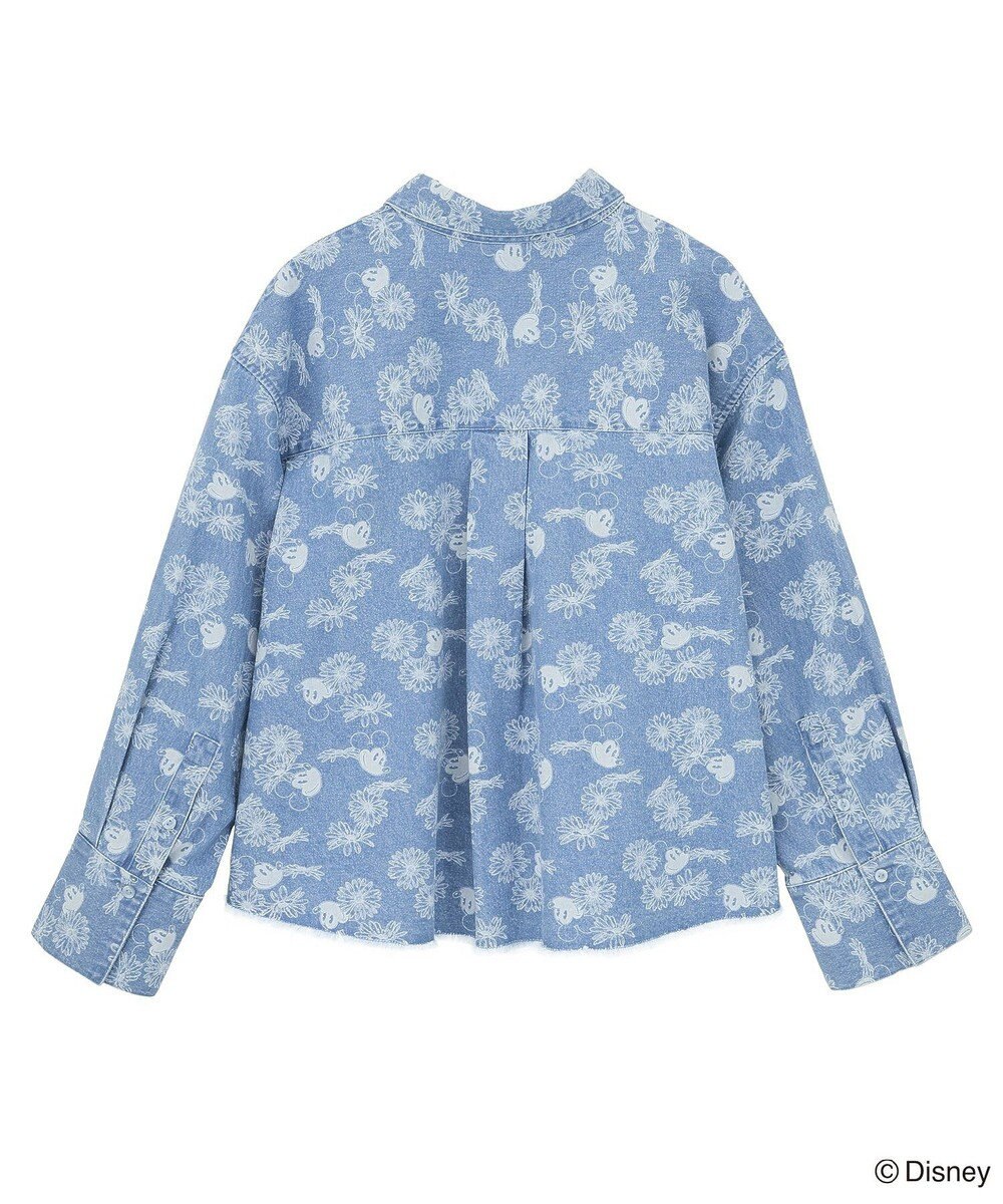 Green Parks ミッキー＆フレンズ／花柄デニムシャツ 