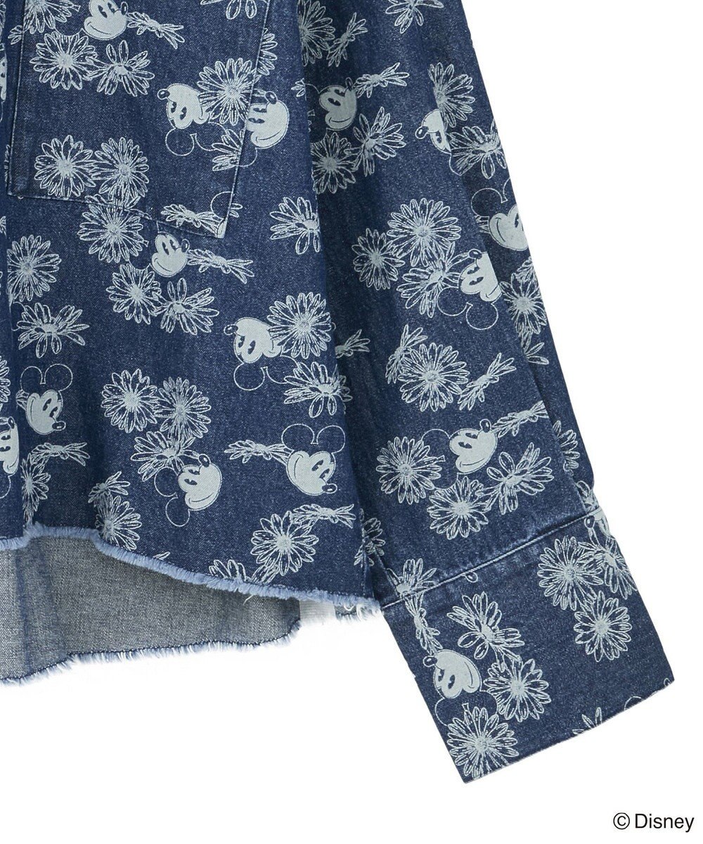 Green Parks ミッキー＆フレンズ／花柄デニムシャツ 