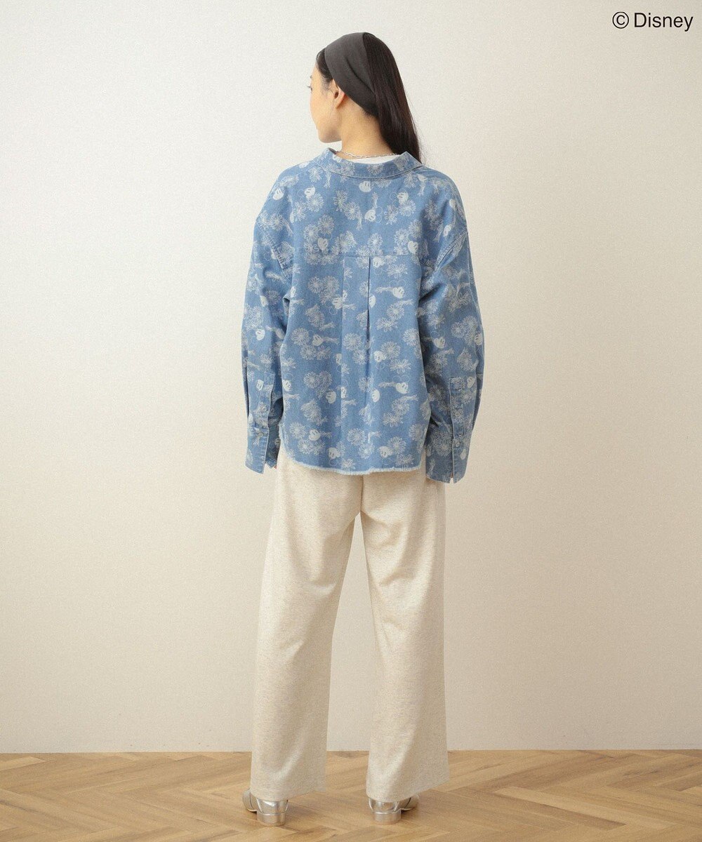 Green Parks ミッキー＆フレンズ／花柄デニムシャツ 