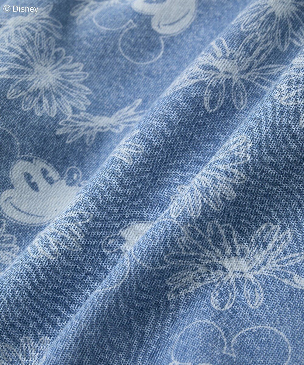 Green Parks ミッキー＆フレンズ／花柄デニムシャツ 