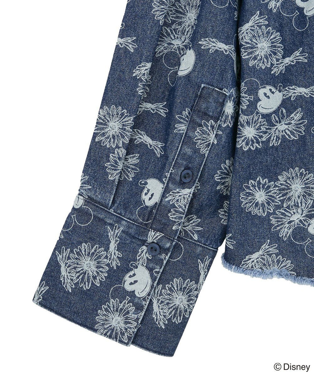 Green Parks ミッキー＆フレンズ／花柄デニムシャツ 