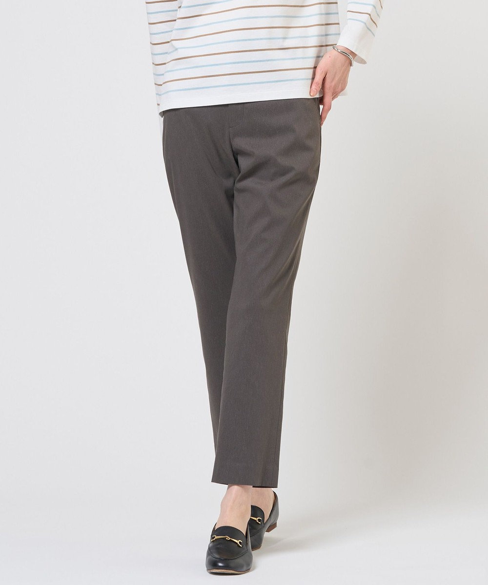 J.PRESS LADIES 【WEB限定カラーあり】セルロースリネンストレッチ テーパード パンツ 