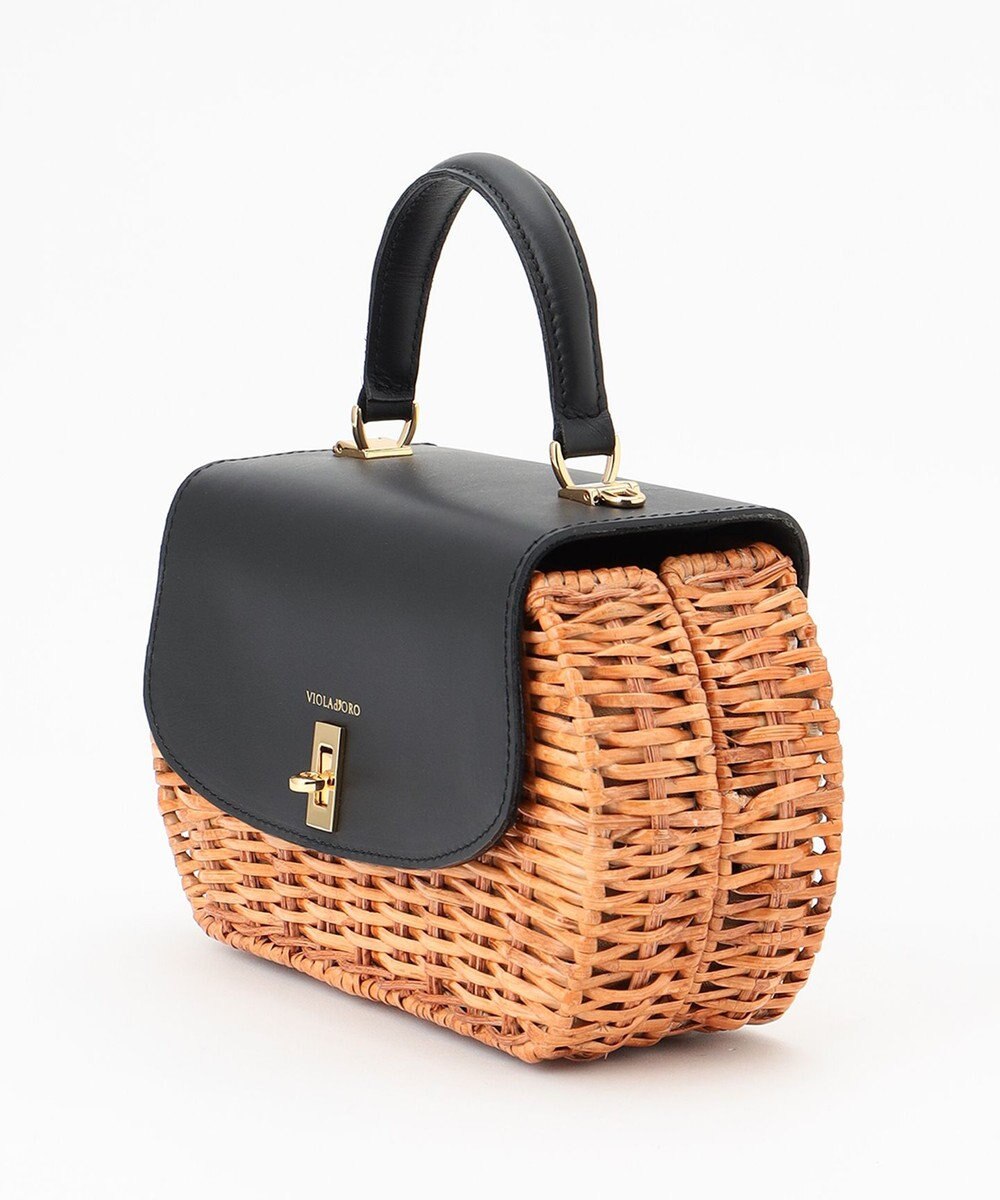 23区 【STORY7月号掲載】VIOLAdORO MIROスプリットラタン ショルダーバッグ 