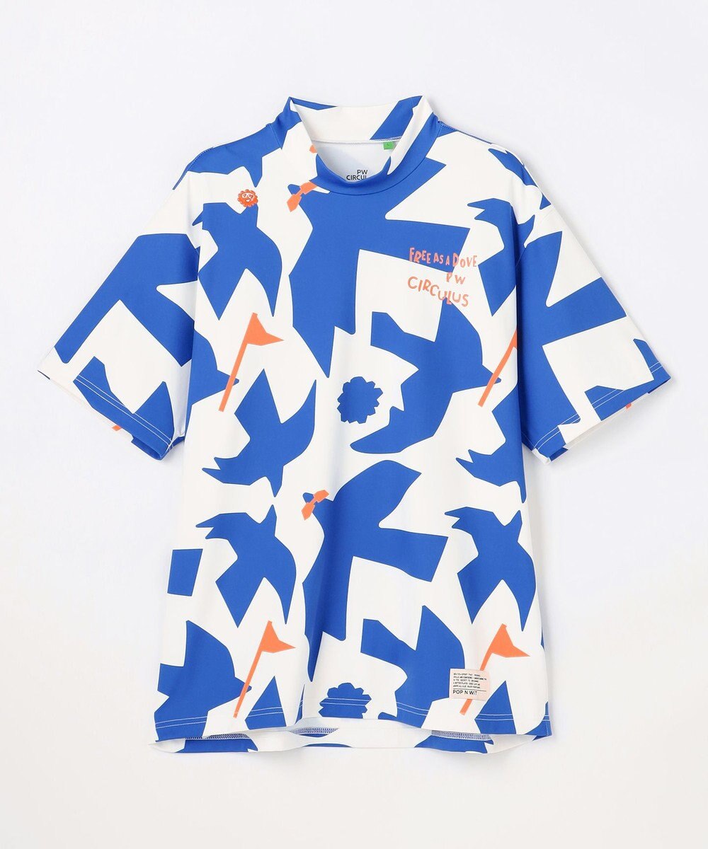 PW CIRCULUS 【MEN】ＤＯＶＥ柄モックネック ゴルフ 