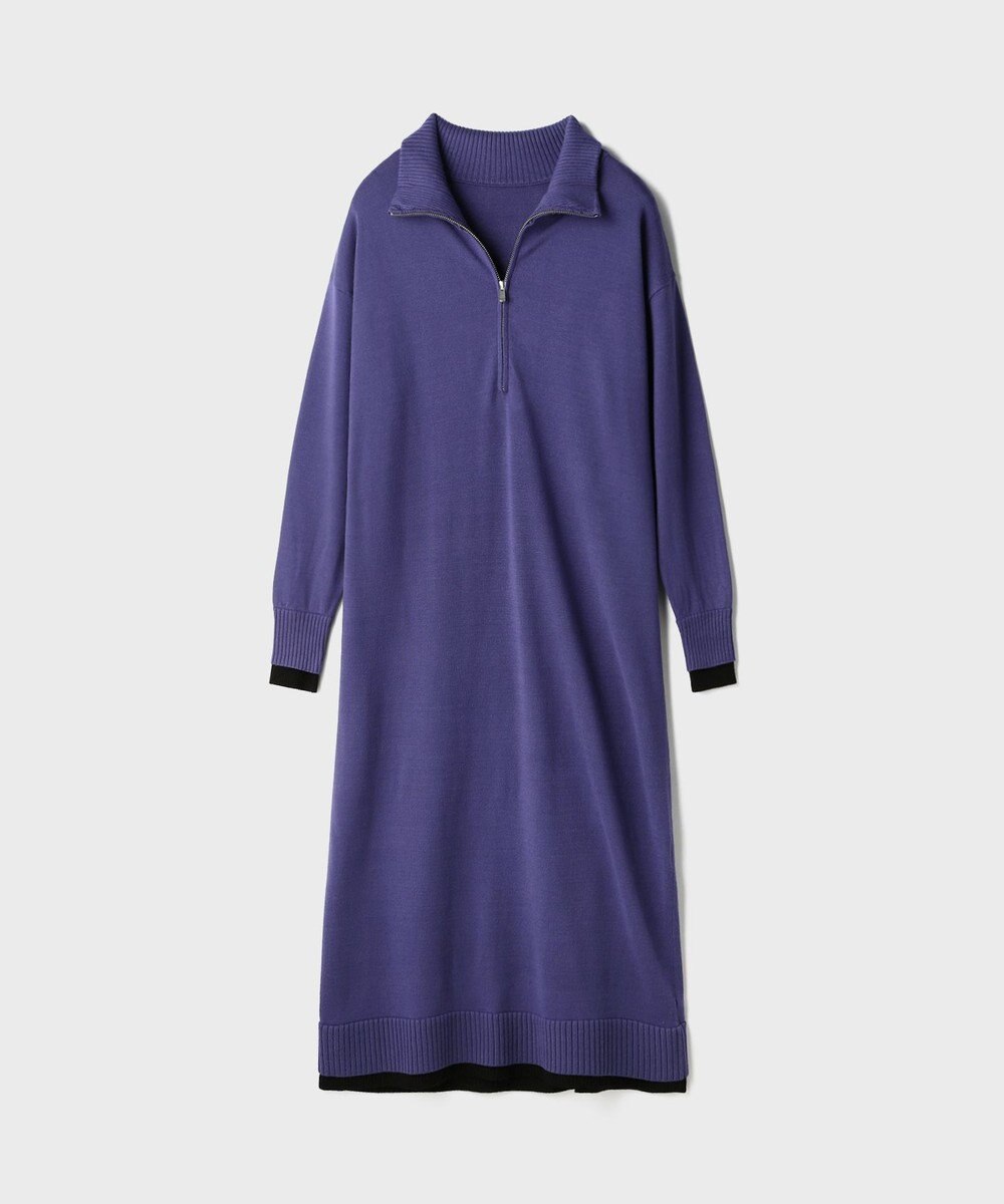 GRACE CONTINENTAL バイカラーストレートニットワンピース 