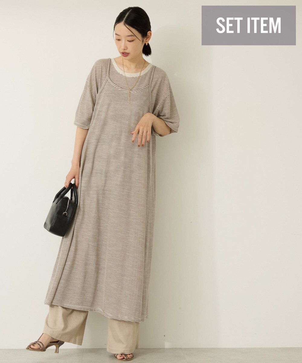 AMERICAN HOLIC 【2点セット】レイヤードボーダーＴワンピース 