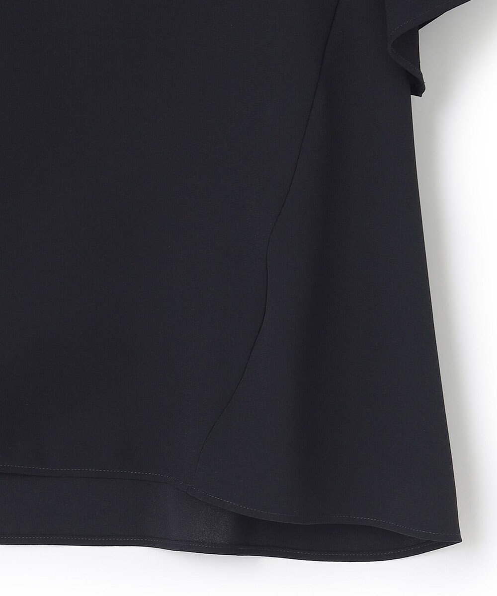 23区 【洗える】バックサテンアムンゼン ネックステッチ ブラウス 