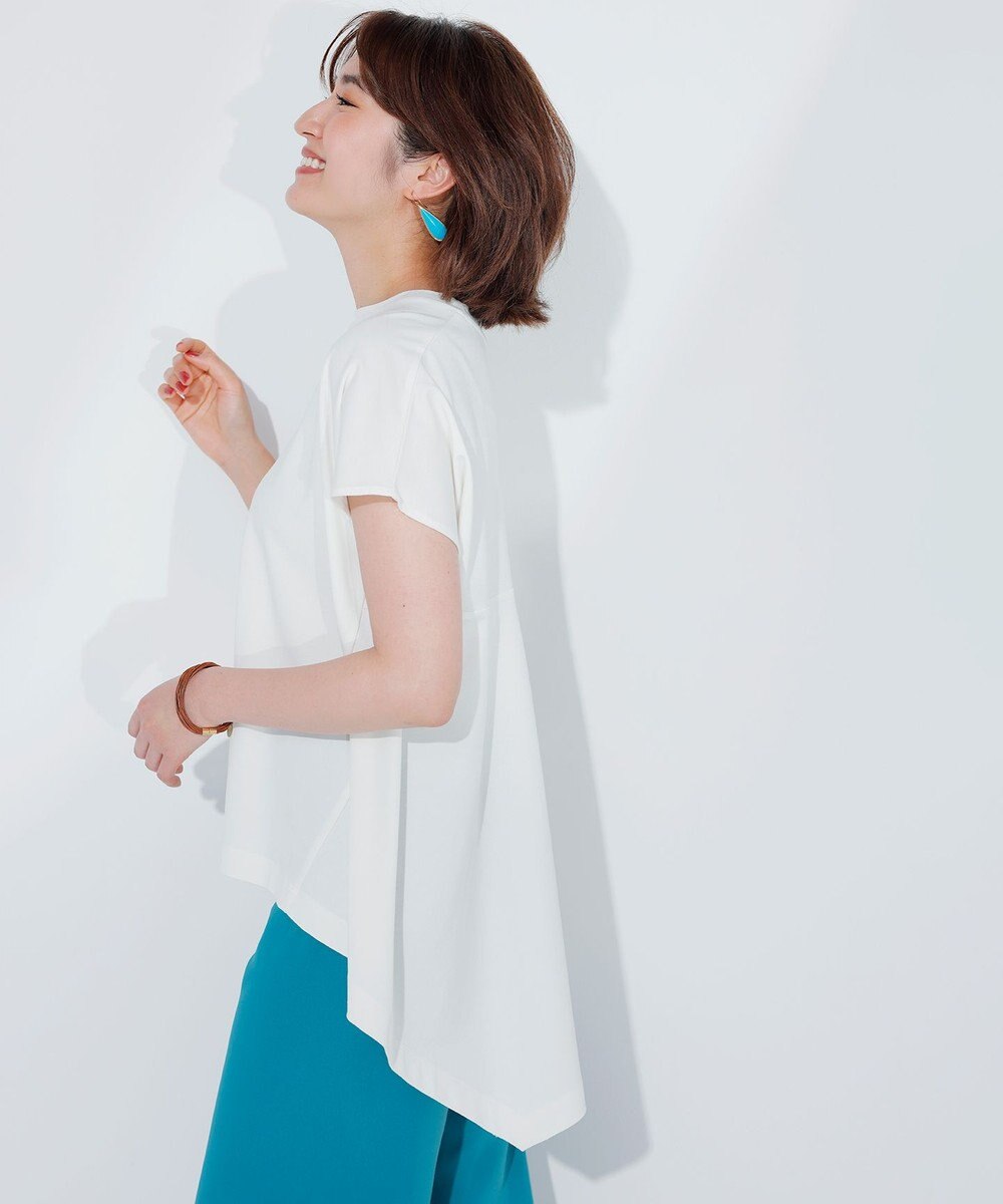 UNFILO 【新色追加！/接触冷感】マイビューティ バックフレアTシャツ 