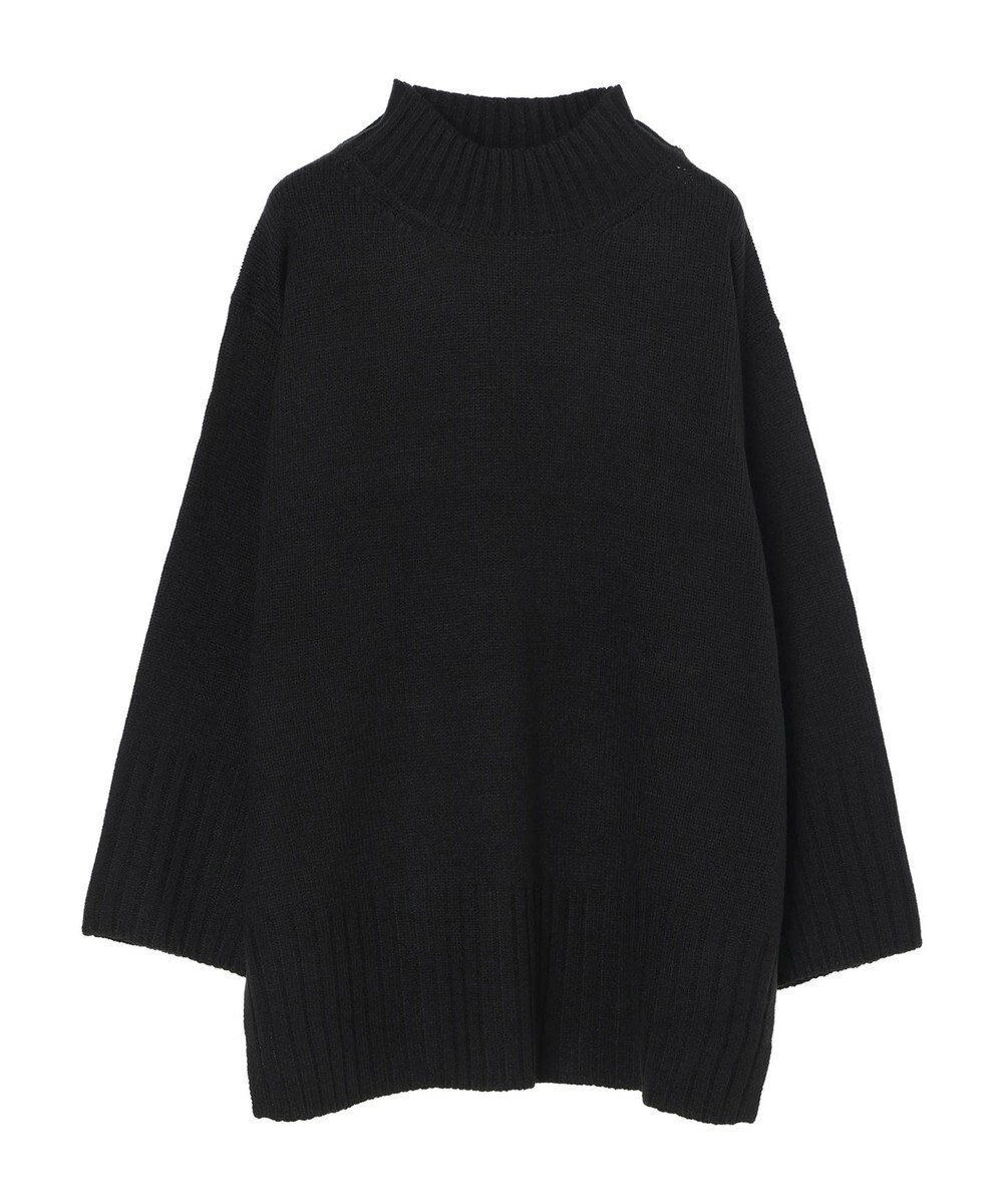 earth music&ecology アンチピリングリブハイネックチュニック 