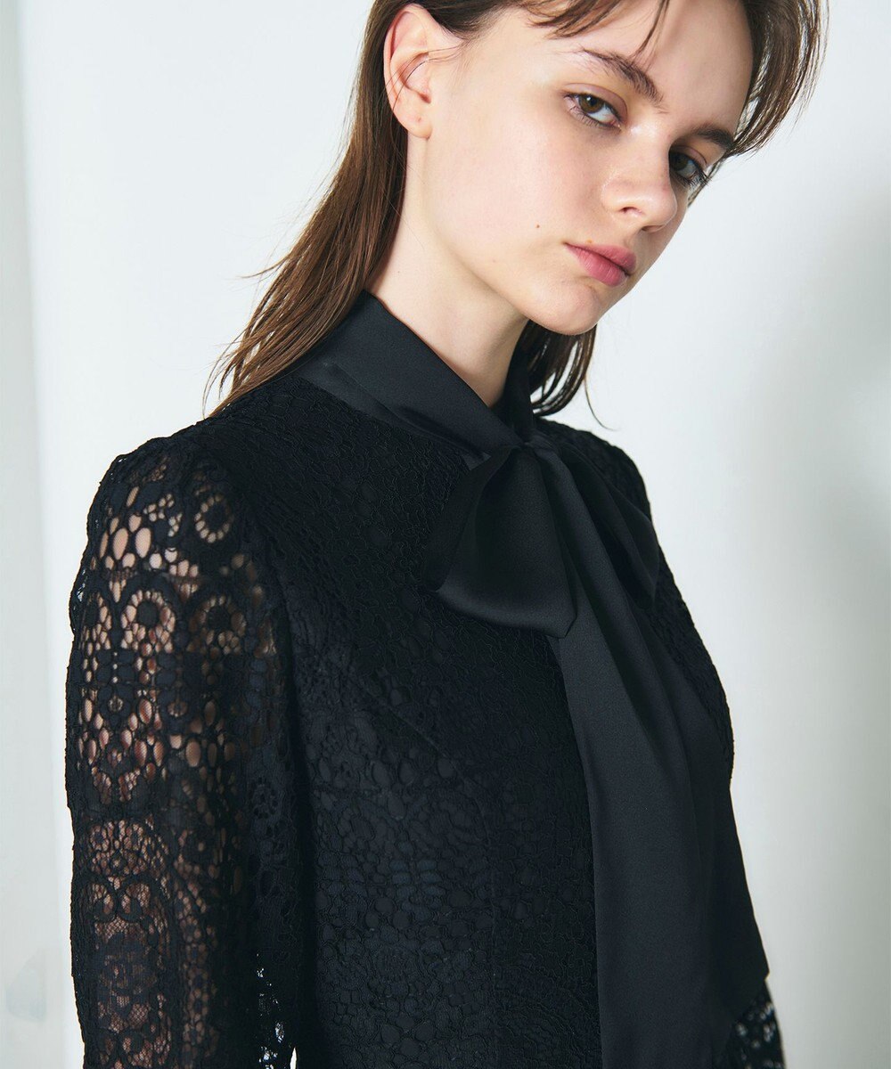 GRACE CONTINENTAL レースボウタイワンピース 