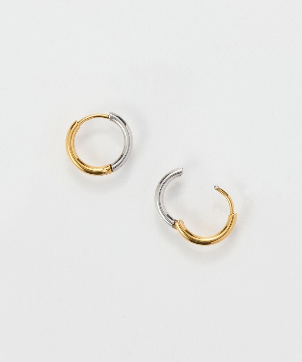 Phoebe 【金属アレルギー対応】ワンタッチメタルコンビピアス/サージカルステンレス 