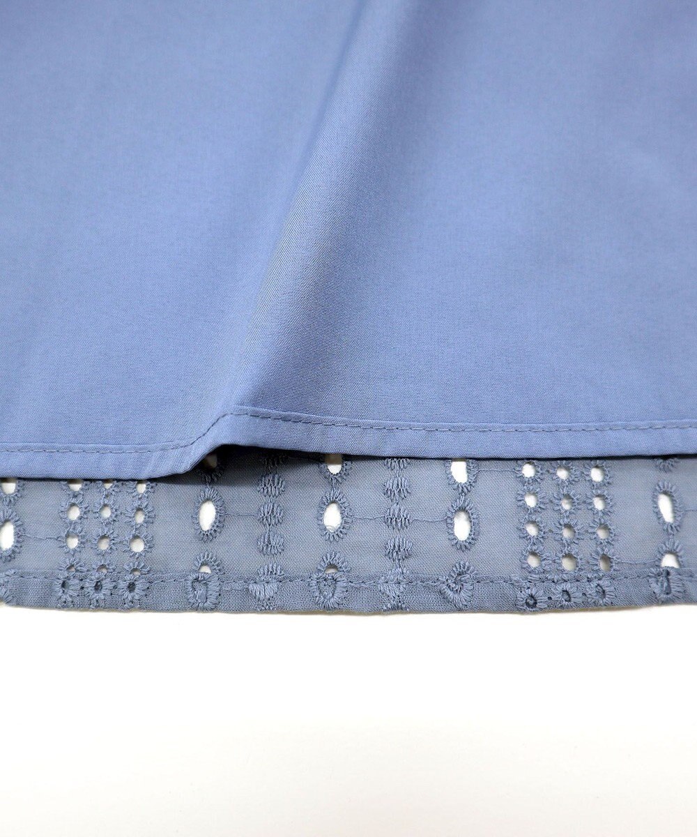 Tiaclasse L 【洗える】カットレースチュニックブラウス 