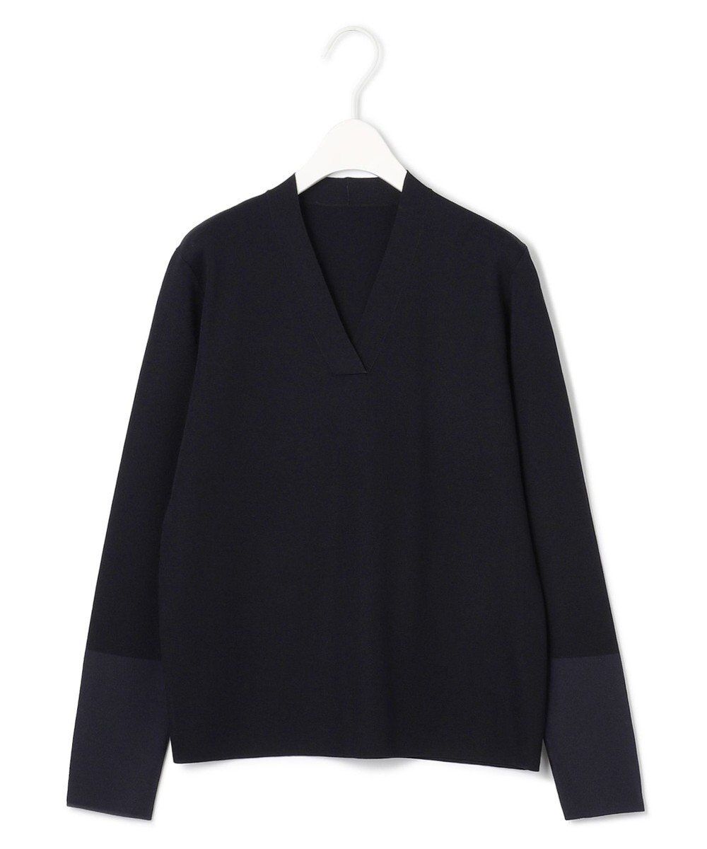 ICB 【WEB限定カラーあり・洗える】 シンセティックフルニードル Vネックプルオーバー 