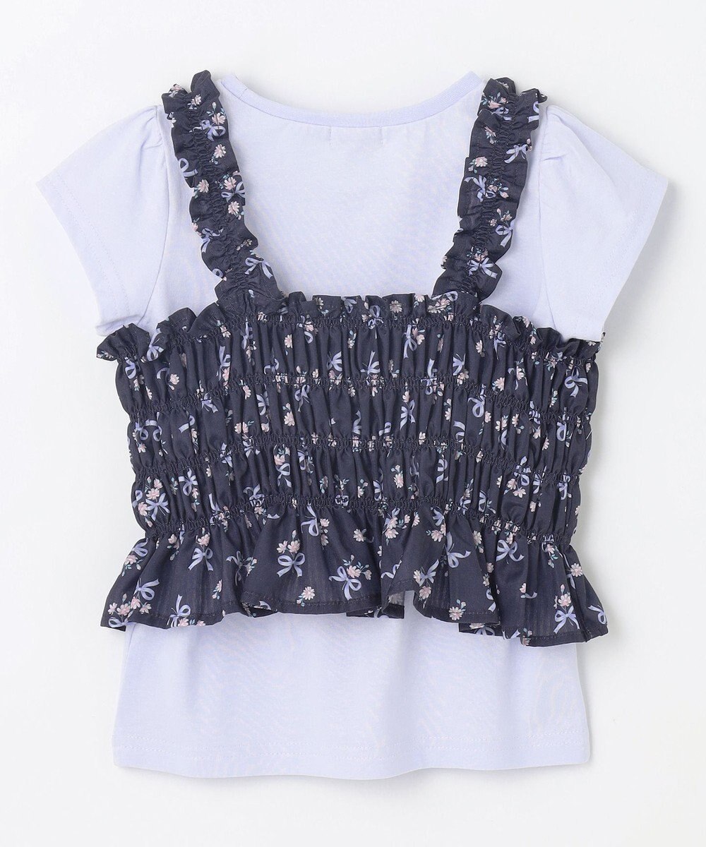 ANY KIDS フラワー×リボン ビスチェ付きTシャツ 