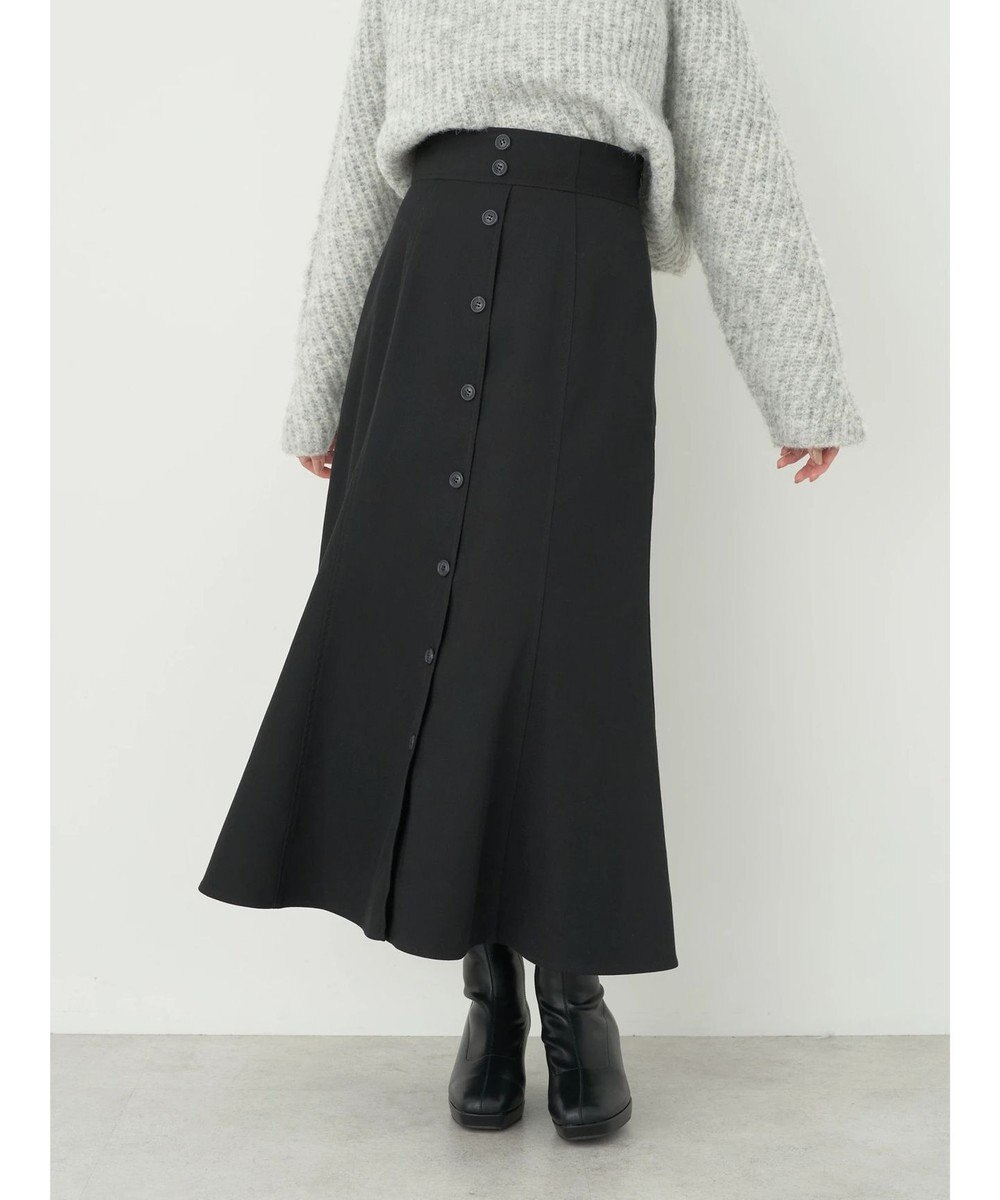 earth music&ecology フロントボタンスカート 