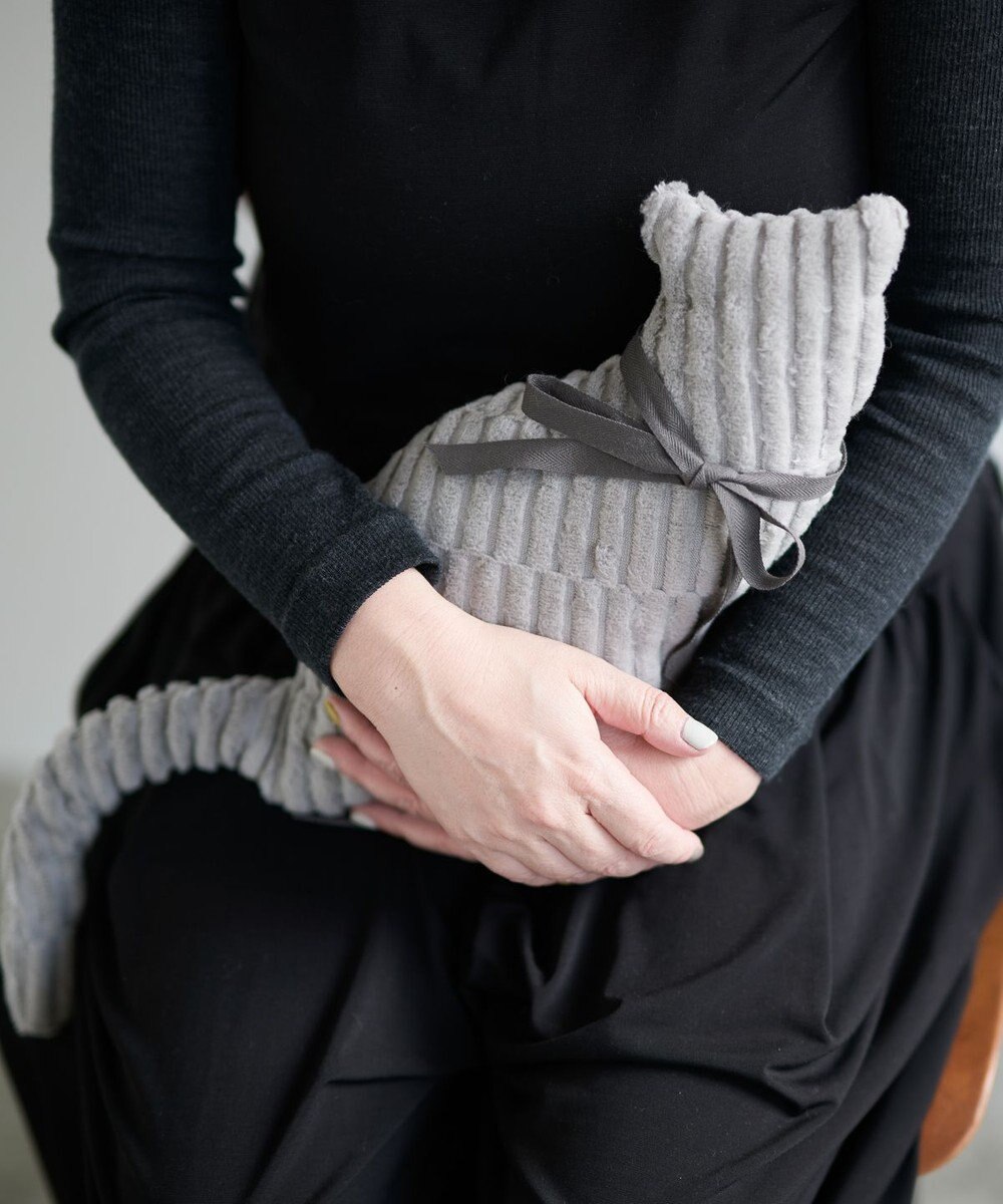 LOOM&SPOOL GRA綿毛布猫クッション 