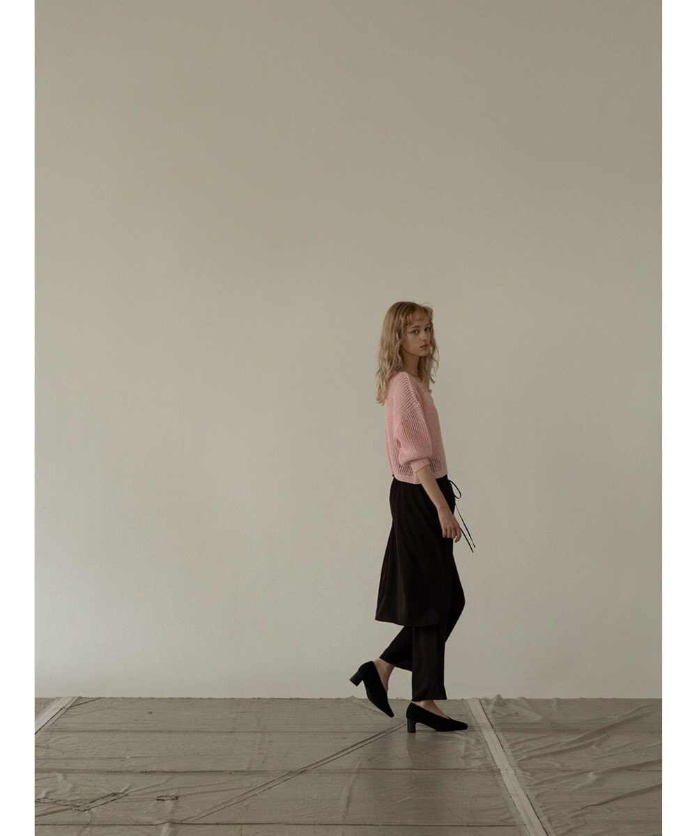 Te chichi スパンコールメッシュハーフスリーブニット《2025Autumn catalog item》 