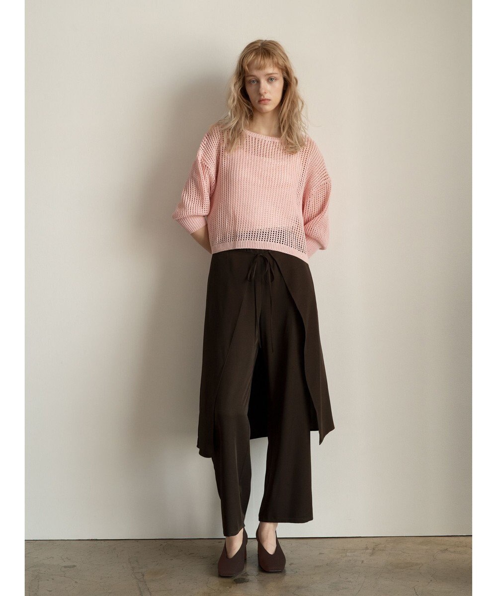 Te chichi スパンコールメッシュハーフスリーブニット《2025Autumn catalog item》 