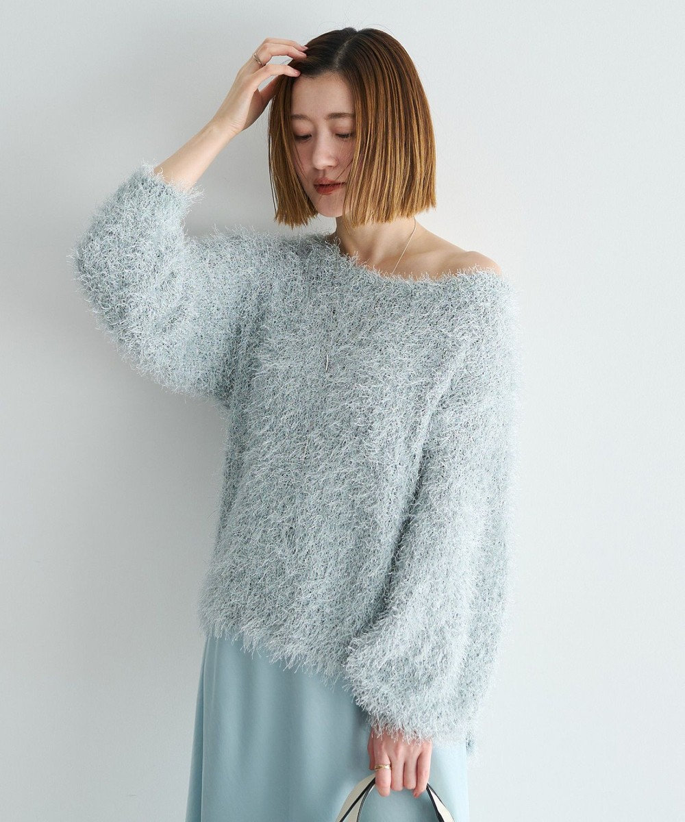 YECCA VECCA ラメ混シャギーニット 